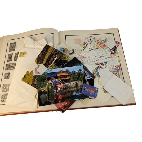 Vintage 1950 Modern Postage Stamp Album By Scott Publications With Mixed Stamps - Picture 11 of 13